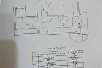 Apartament cu 3 camere decomandat în Gară