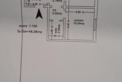 Apartament cu 2 camere decomandat în Central