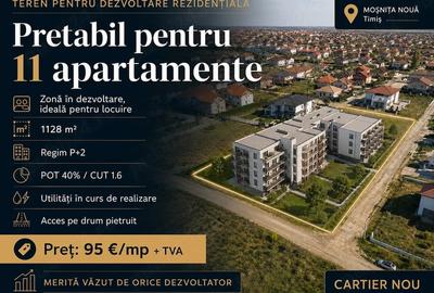 Teren de 1128 mp, în Moșnița Nouă