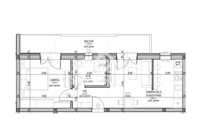 Apartament cu 2 camere în Central