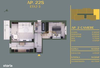 Apartament cu 2 camere în Berceni