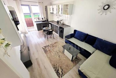 Apartament cu 2 camere semidecomandat, mobilat în Sânpetru