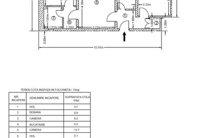 Apartament cu 3 camere semidecomandat în Central