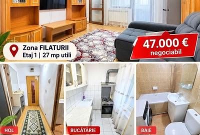 Garsonieră semidecomandată, mobilată în Filaturii