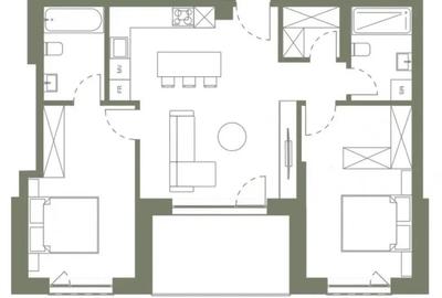 Apartament cu 3 camere decomandat în Dâmbul Rotund