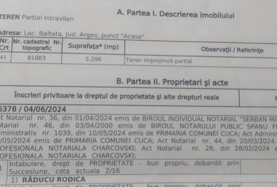 Teren Construcții intravilan de 5296 mp, în Cuca - 3