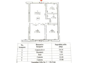 Apartament cu 3 camere în Central - 2