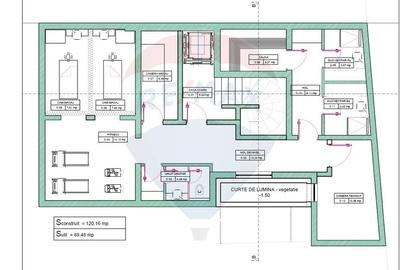 De vanzare | Teren + constructie autorizata S+P+2+M | Dorobanti - 5