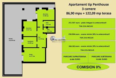 Penthouse cu 3 camere decomandat în Galata - 3