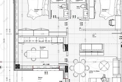 Apartament cu 3 camere semidecomandat în Faleza Nord - 2