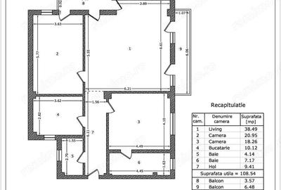 Apartament 3 camere , Avia?iei, bloc 2025, 109 mp utili + 2 balcoane. - 1