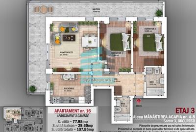 3 Camere Modern cu Terasa 30 mp,Metrou, Nicolae Grigorescu - 5