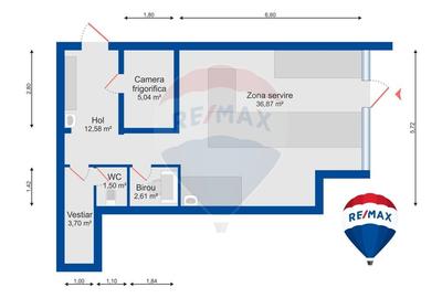 Spatiu comercial de inchiriat 61,80mp, in zona Bdul Dacia - 2