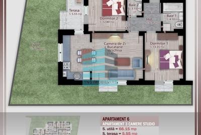 3 camere cu Gradina 53 Mp,Imobil Stil Boutique, Titan -Pallady - 9