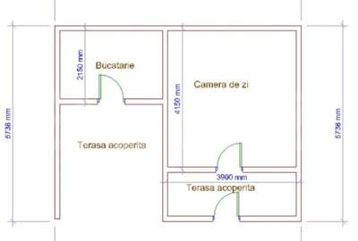 Casă cu 2 camere cu Teren 360 Mp în Central - 1