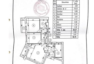 Apartament cu 3 camere decomandat în Tineretului