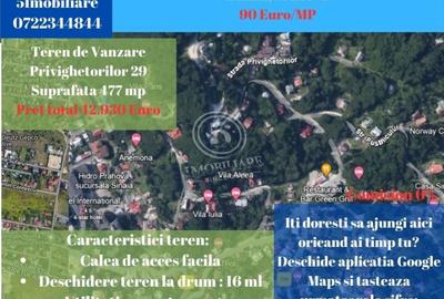 Sinaia- Teren de Vanzare- 477 mp Comision 0% - 1