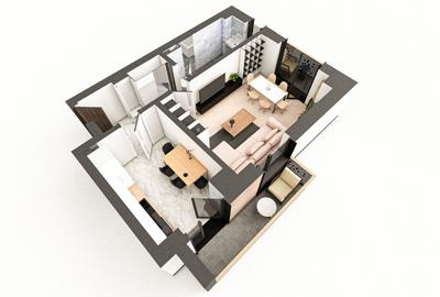 VIȘANI – BRAUS CONFORT - Apartament Tip B - 1 cameră decomandat - 3
