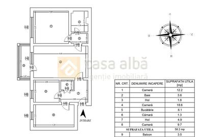 Tatarasi - Dispecer | 3 camere semidecomandat | etaj 1 | pret excelent - 15