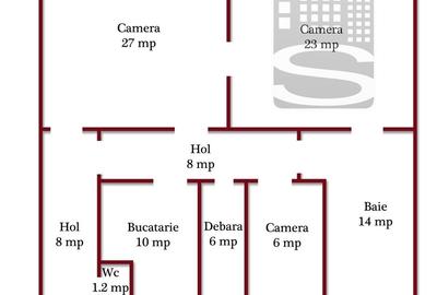 Apartament spatios 3 camere,zona medicina - 2