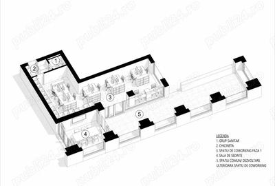 Spatiu ultracentral la pietonala pentru de tip co-working 150-200 euro pentru un loc la birou lunar - 4
