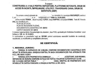 Teren 9414mp Buftea Intravilan langa Autostrada A0 ideal hale indus. - 9