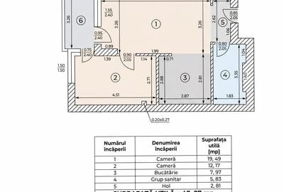 Apartament cu 2 camere, mobilat în Aviației - 5