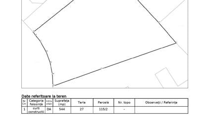 Teren intravilan 544 mp, str asfaltata - inaltime admisa P+2E+M! - 2