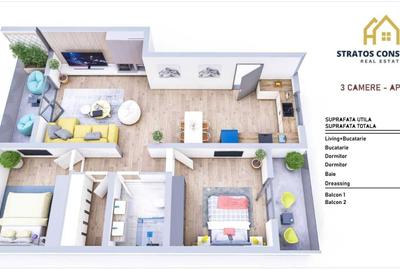Apartament cu 3 camere decomandat în Central - 3
