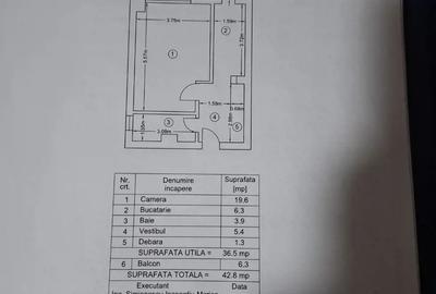 Vand garsoniera 43mp mobilata utilata . - 2