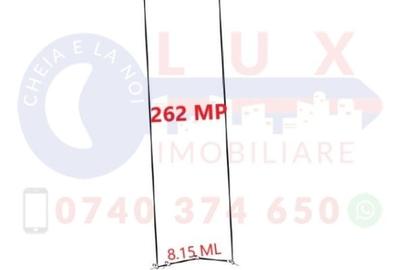 Teren Construcții intravilan de 262 mp, în Vest