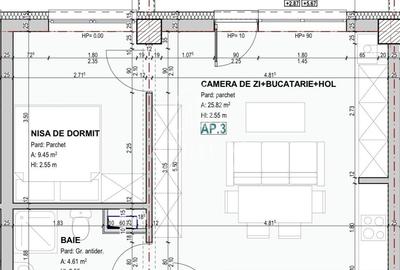 Apartament cu 2 camere semidecomandat în Central