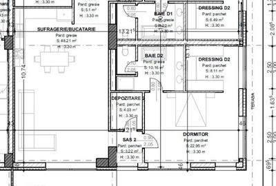 Penthouse de vanzare, cu 3 camere, 148 mp, terasa 62 mp, zona centrala