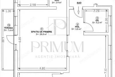 DUMBRAVITA - Apartament SAD locuibil - 4 CAM - 104MP - PARTER - 4 LOCURI PARCARE - 2 TERASE - 5