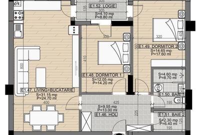 Apartament cu 3 camere decomandat în Berceni