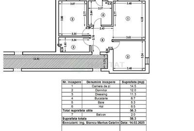 Apartament 3 camere – 58 mp + balcon – Fază 2 | - 17