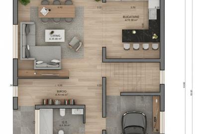 Casă individuala modernă cu 6 camere, garaj, pivniță si teren generos 650 mp - 8