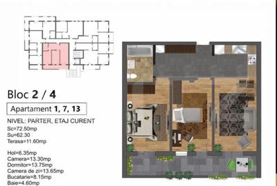 Apartament cu 3 camere decomandat în Central