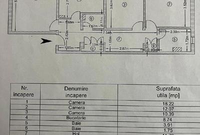 Apartament cu 3 camere decomandat în Central - 1