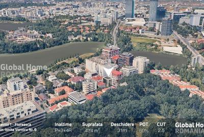Teren 474Mp - Urbanisim de construire S+P+3+4R | Floreasca - Rahmaninov