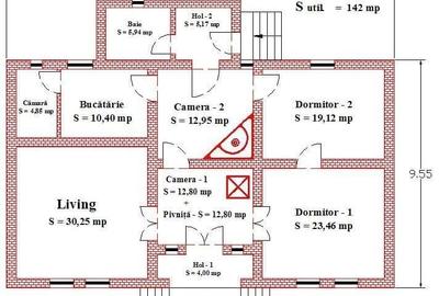 Casă cu 5 camere cu Teren 3610 Mp în Central - 3