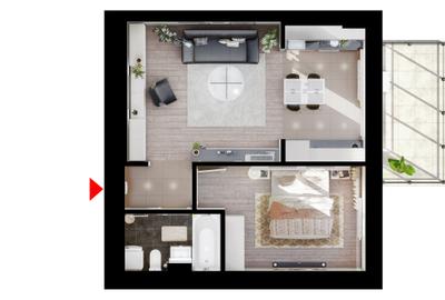 Apartament cu 2 camere semidecomandat în Industriilor - 4