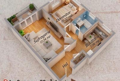 Apartament cu 2 camere decomandat în Central