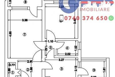 Apartament cu 2 camere semidecomandat în Babadag - 1