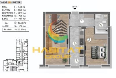 Apartament cu 2 camere decomandat în Berceni - 2
