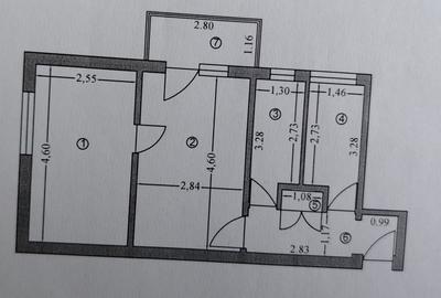 Apartament cu 2 camere semidecomandat în Găvana - 8
