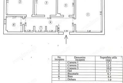 Apartament 3 camere, 70 mp, decomandat Zona Centrala / Tomis Mall - 6