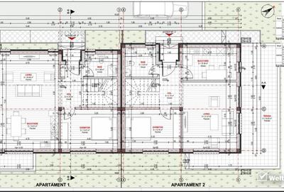 Duplex in complex, semifinisat, Chinteni, 4 dormitoare, 3 bai - 7