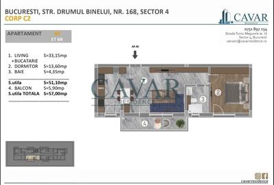 2 Camere Proiect Nou Cavar Residence Binelui 168 2 Camere Proiect Nou Cavar Residence Binelui 168 - 12