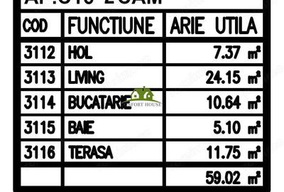Apartament C16 cu 2 Cam.si terasa la Et.2/3 in Bl.Nou str.Ostroveni - 11